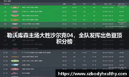 勒沃库森主场大胜沙尔克04，全队发挥出色登顶积分榜