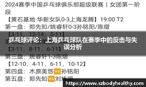 乒乓球评论：上海乒乓球队在赛季中的反击与失误分析